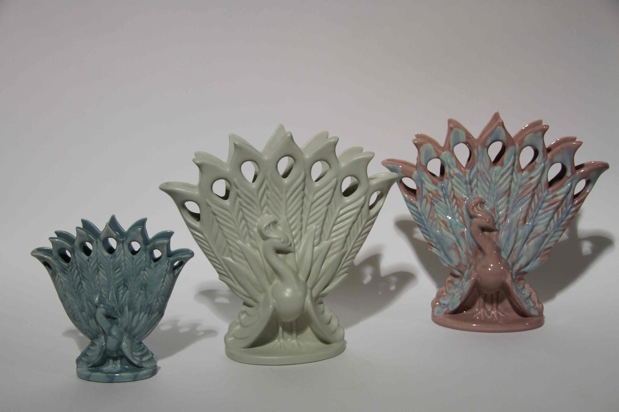 Three Haeger Pottery Figural Vases Height of tallest 15 1/4 inches. — 1930s/1940s
