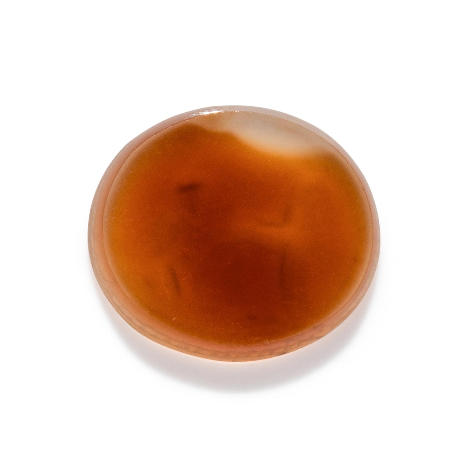 A Roman Carnelian Ring Stone with a Goatherder Milking a Goat