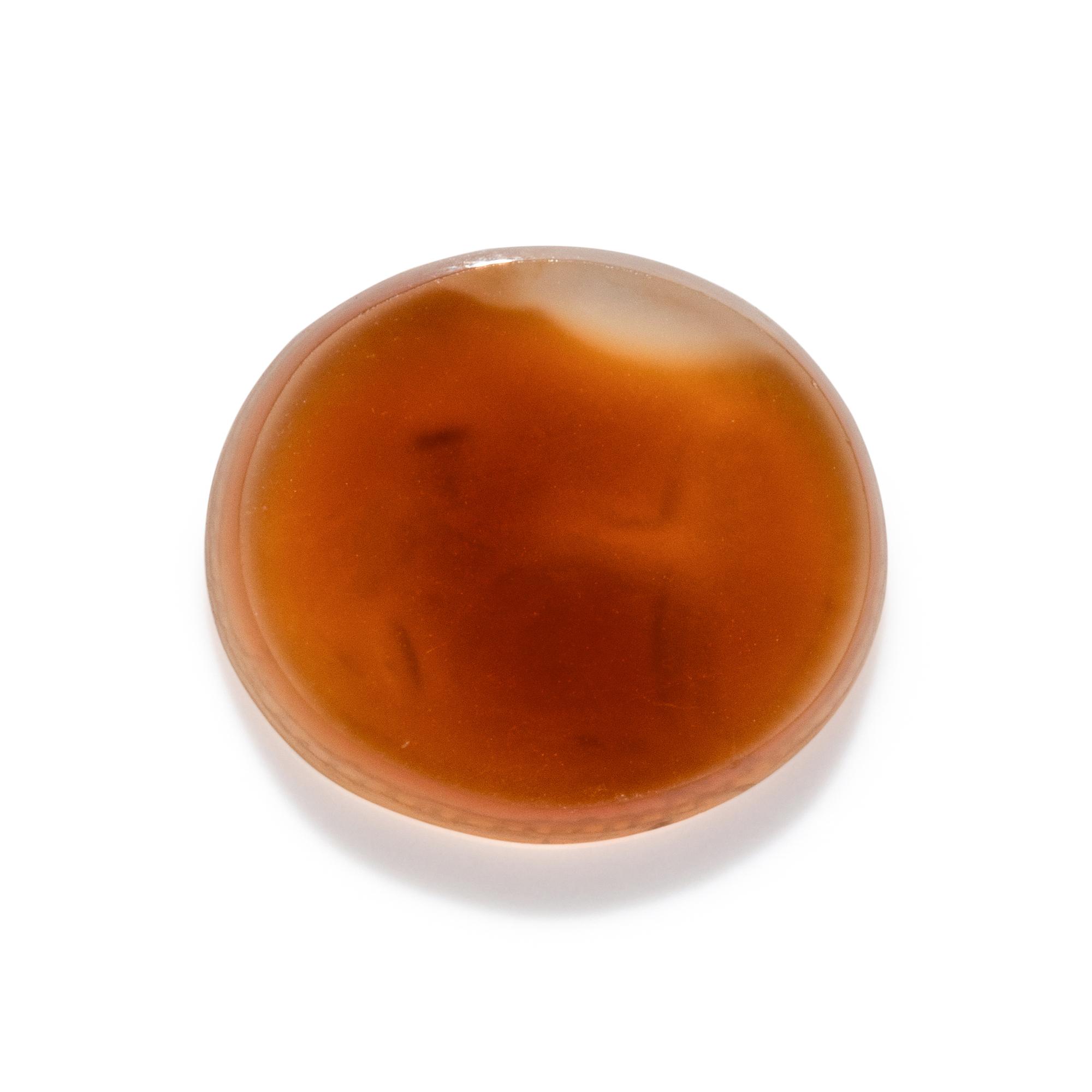A Roman Carnelian Ring Stone with a Goatherder Milking a Goat
