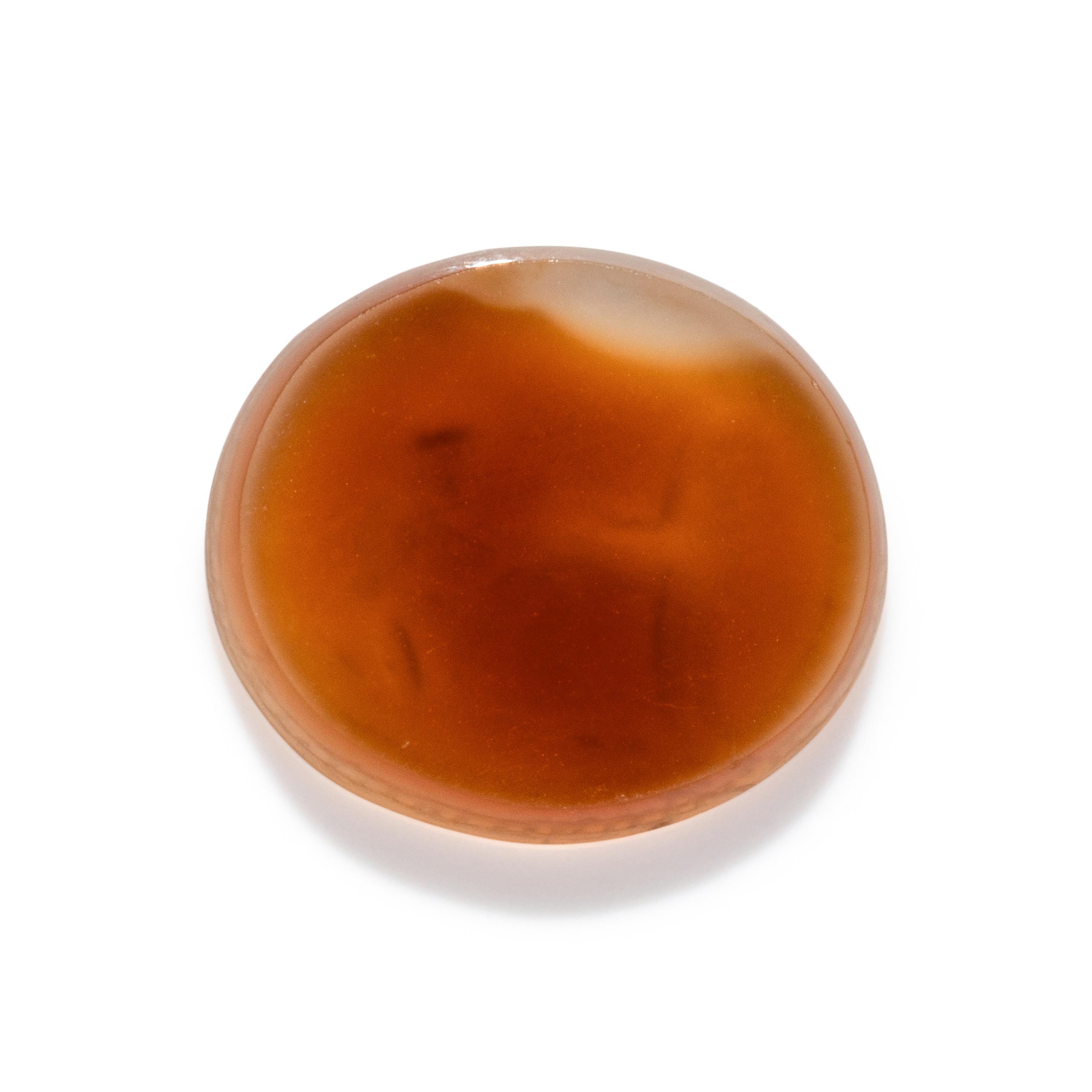A Roman Carnelian Ring Stone with a Goatherder Milking a Goat