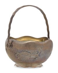A Japanesque Sterling Silver Sugar Basket, Gorham Mfg. Co., Providence, RI, Date Mark for 1884