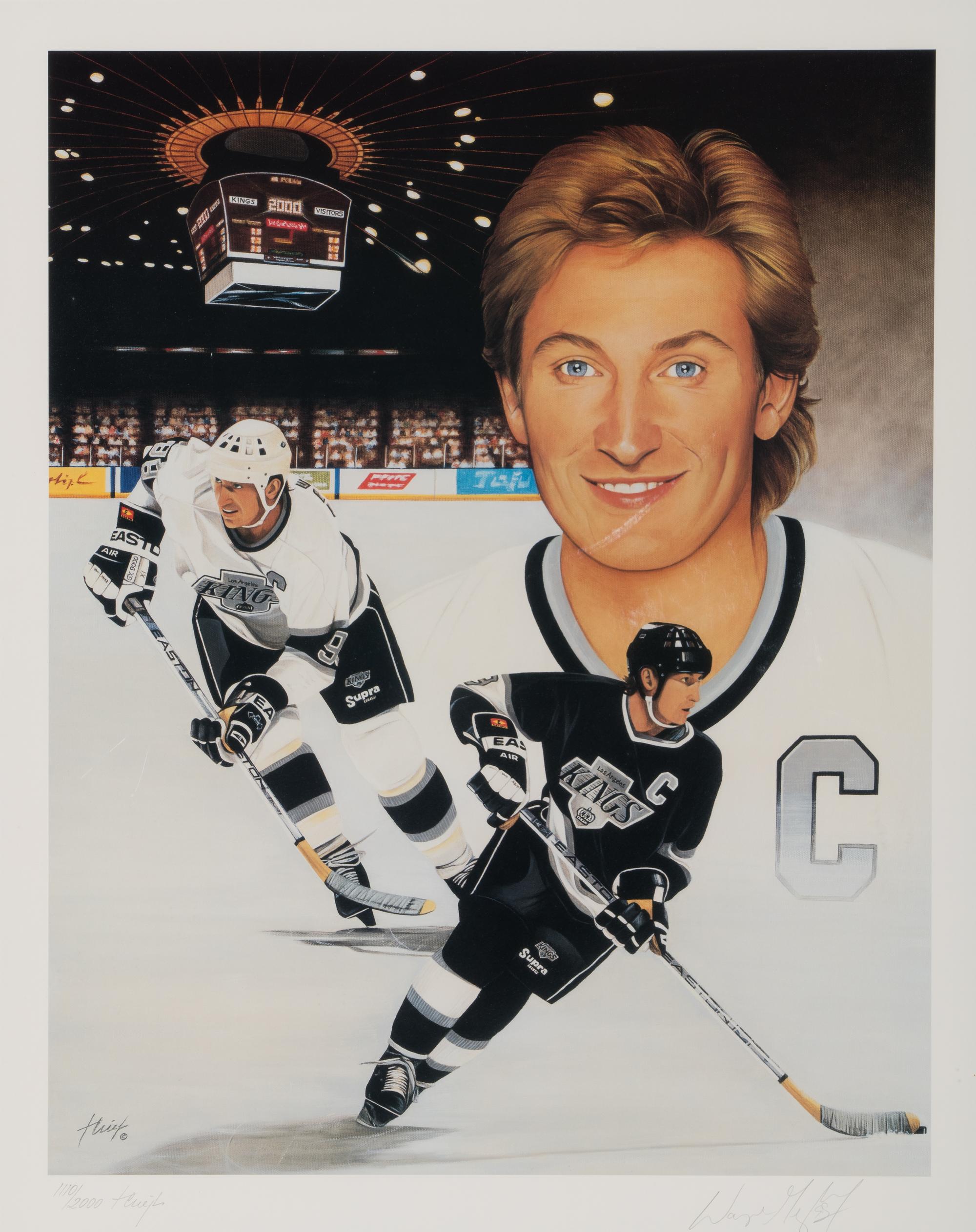 A Large Group of Hockey Hall of Fame Signed Artworks Including Wayne Gretzky and Mario Lemieux