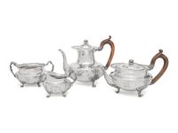 A George IV Assembled Four-Piece Tea and Coffee Service