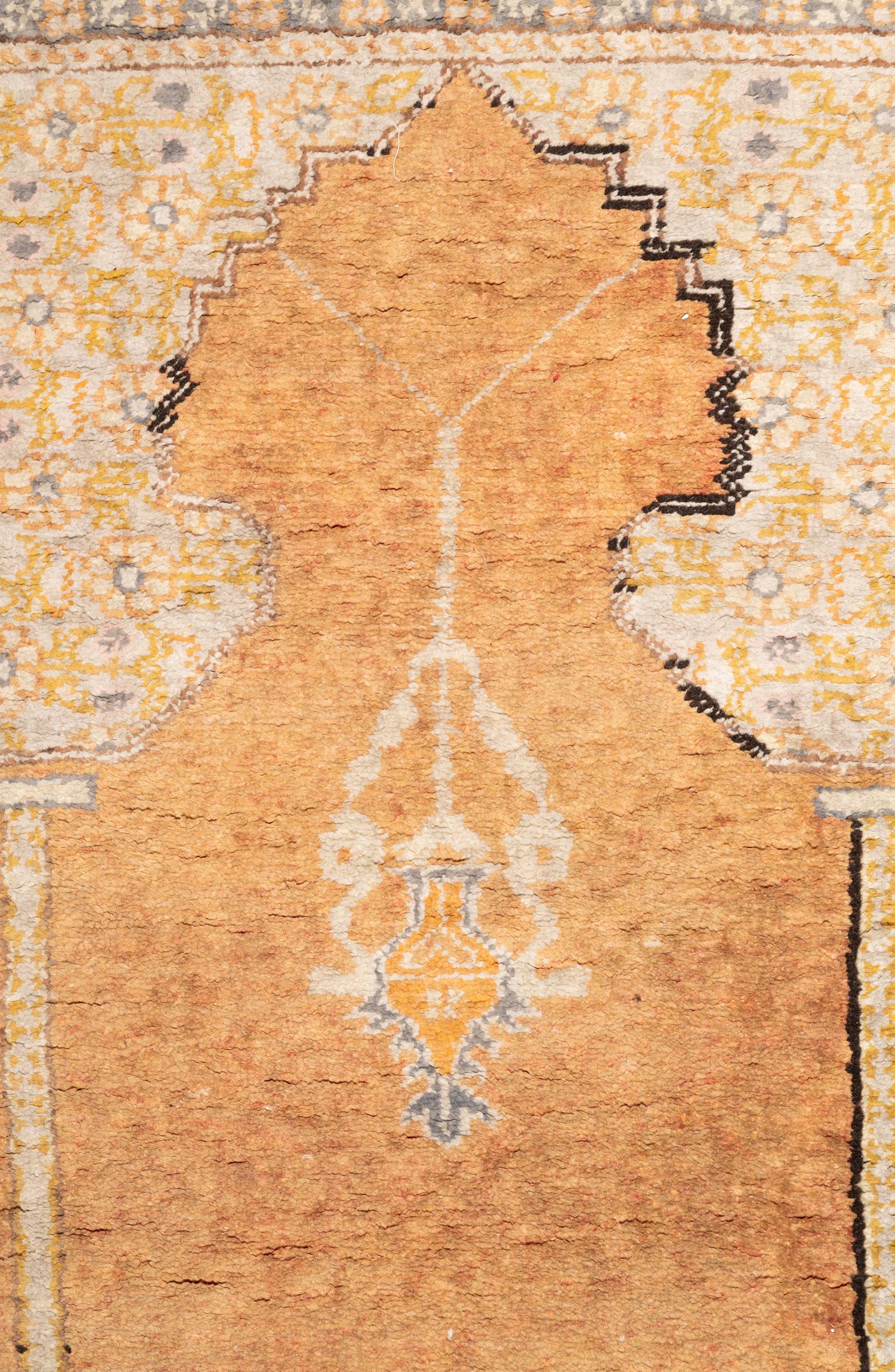 A Turkish Silk Prayer Rug