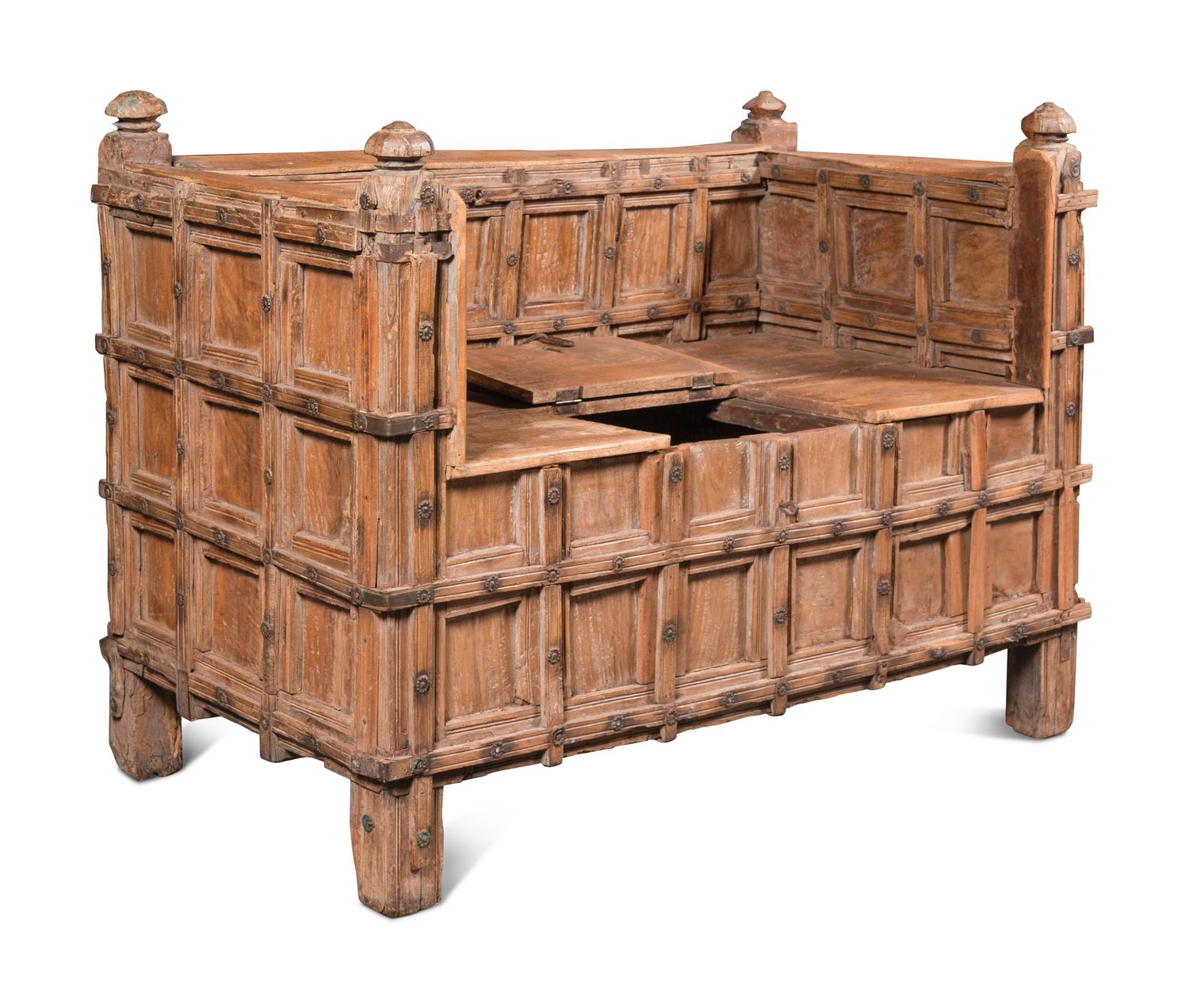 An Indian Teakwood Bench