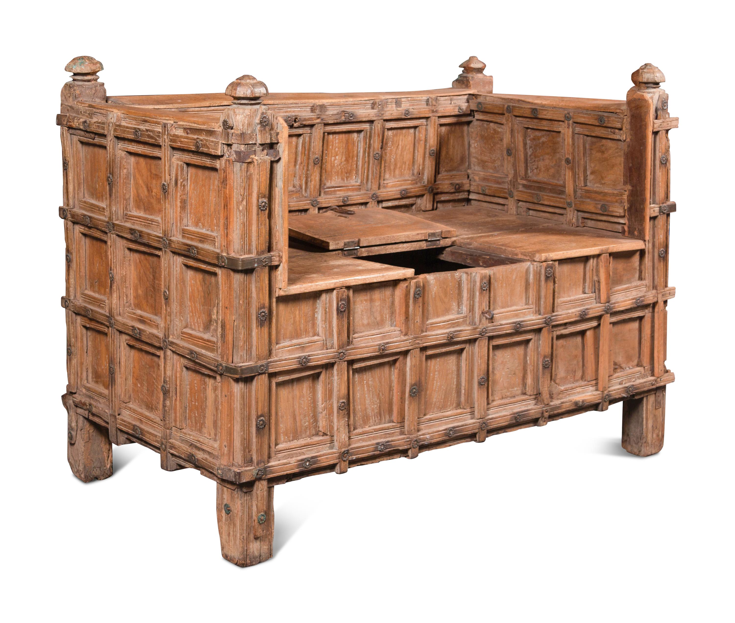 An Indian Teakwood Bench