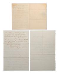 POLK, Sara Childress (1803-18910. Autograph letter signed ("Mrs. James K. Polk"), to General Robert E. LEE (1807-1870). "Polk Place," Nashville, TN, 12 October 1863.