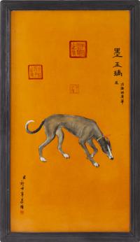 A Set of Ten Chinese Porcelain Plaques Height 32 1/2 x width 20 inches. — AFTER GIUSEPPE CASTIGLIONE (LANG SHI'ING)
