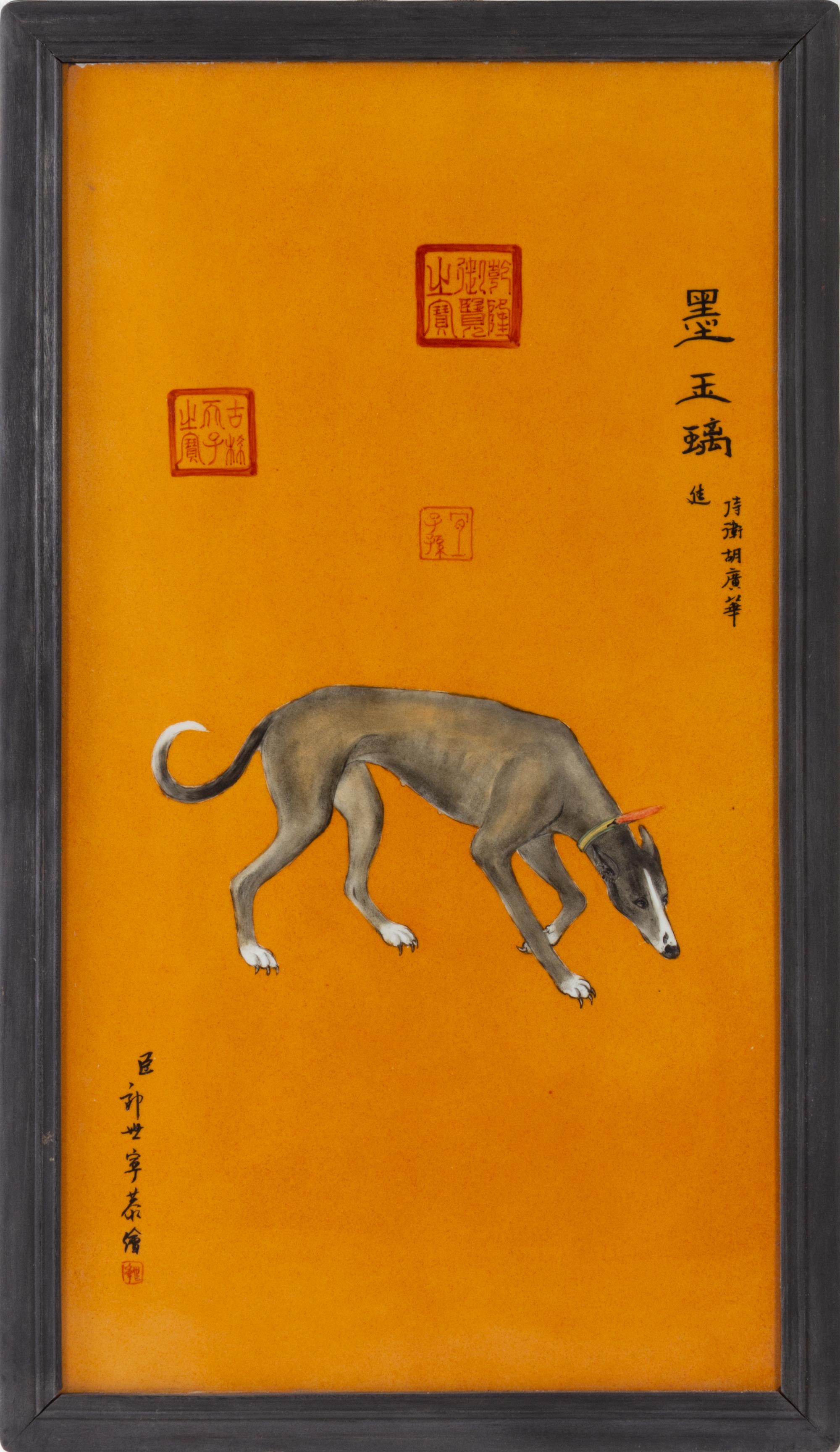 A Set of Ten Chinese Porcelain Plaques Height 32 1/2 x width 20 inches. — AFTER GIUSEPPE CASTIGLIONE (LANG SHI'ING)