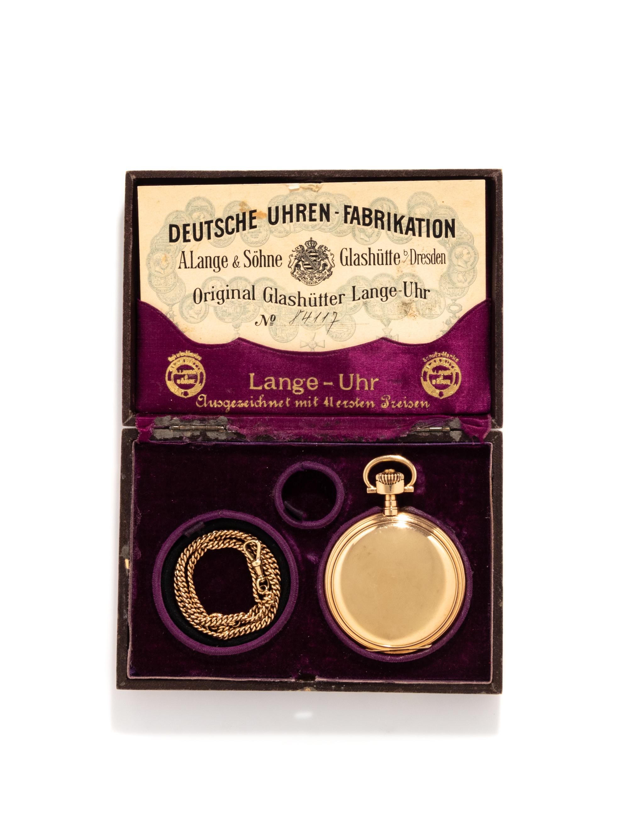 A. LANGE & SÖHNE, YELLOW GOLD HUNTING CASE POCKET WATCH