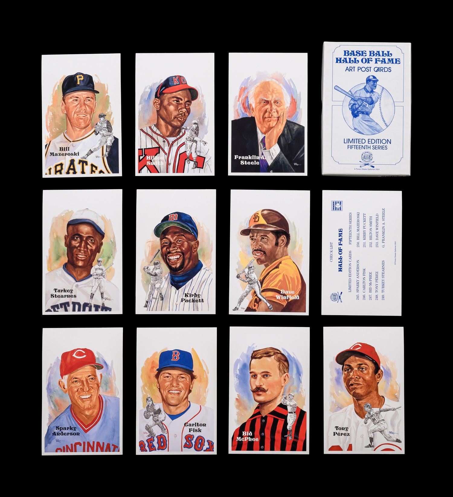 A Complete Run of 1980-2002 Series One Through Fifteen Perez-Steele Baseball Hall of Fame Post Cards