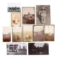 [NATIVE AMERICANS]. A collection of 73 silver gelatin and cyanotype photographs of Southern Plains Indians, several identified or credited to Bureau of Indian Affairs Dr. Ferdinand Shoemaker. Ca 1890s-early 1900s.