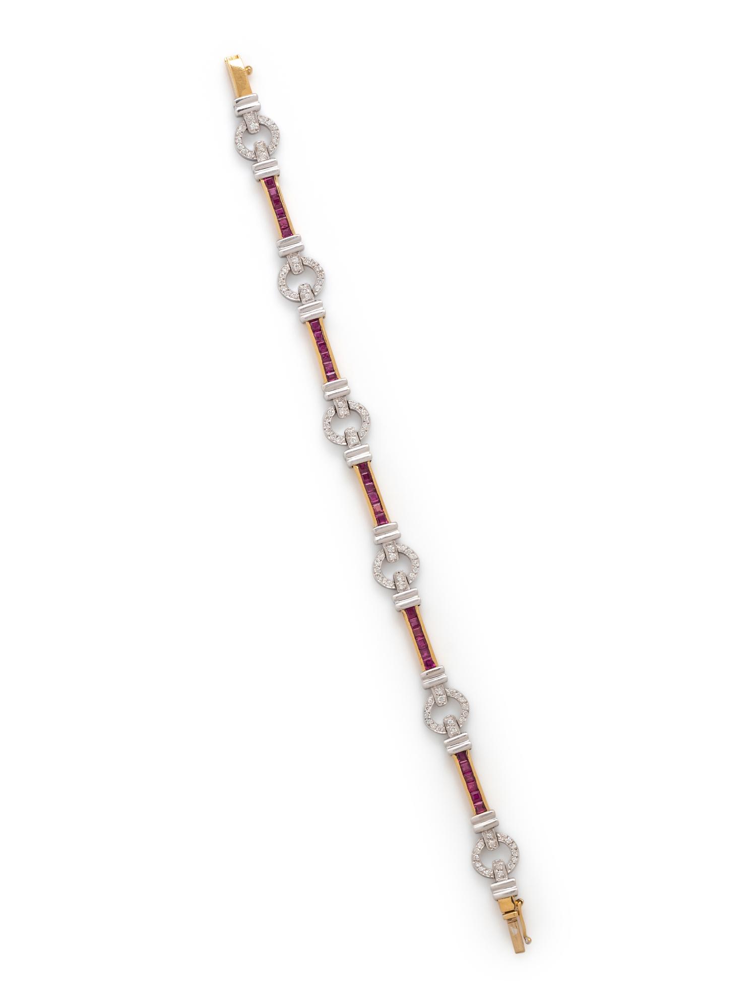 RUBY AND DIAMOND BRACELET