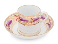 A Group of Eight English Porcelain Coffee Canns