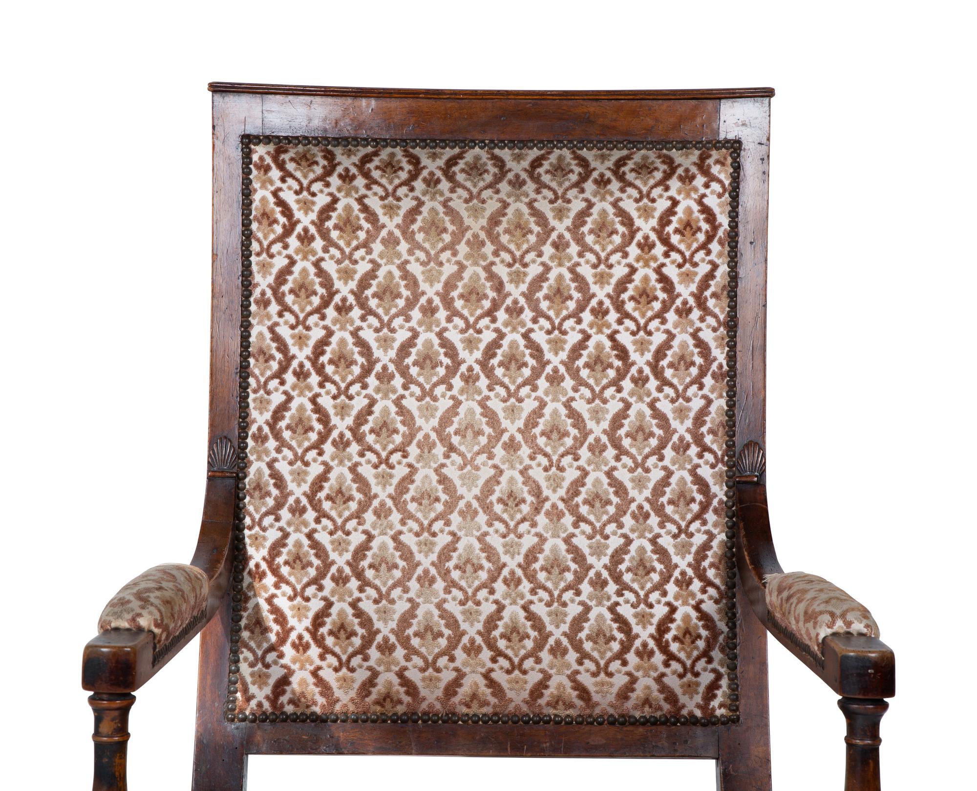 An Empire Style Mahogany Fauteuil — LATE 19TH/EARLY 20TH CENTURY
