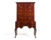 A Queen Anne Walnut High Chest of Drawers