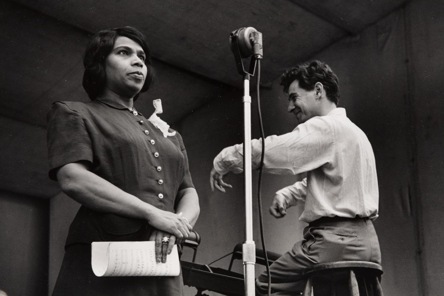 Ruth Orkin (1921-1985) Marian Anderson and Leonard Bernstein, Lewisohn Stadium, New York, 1947