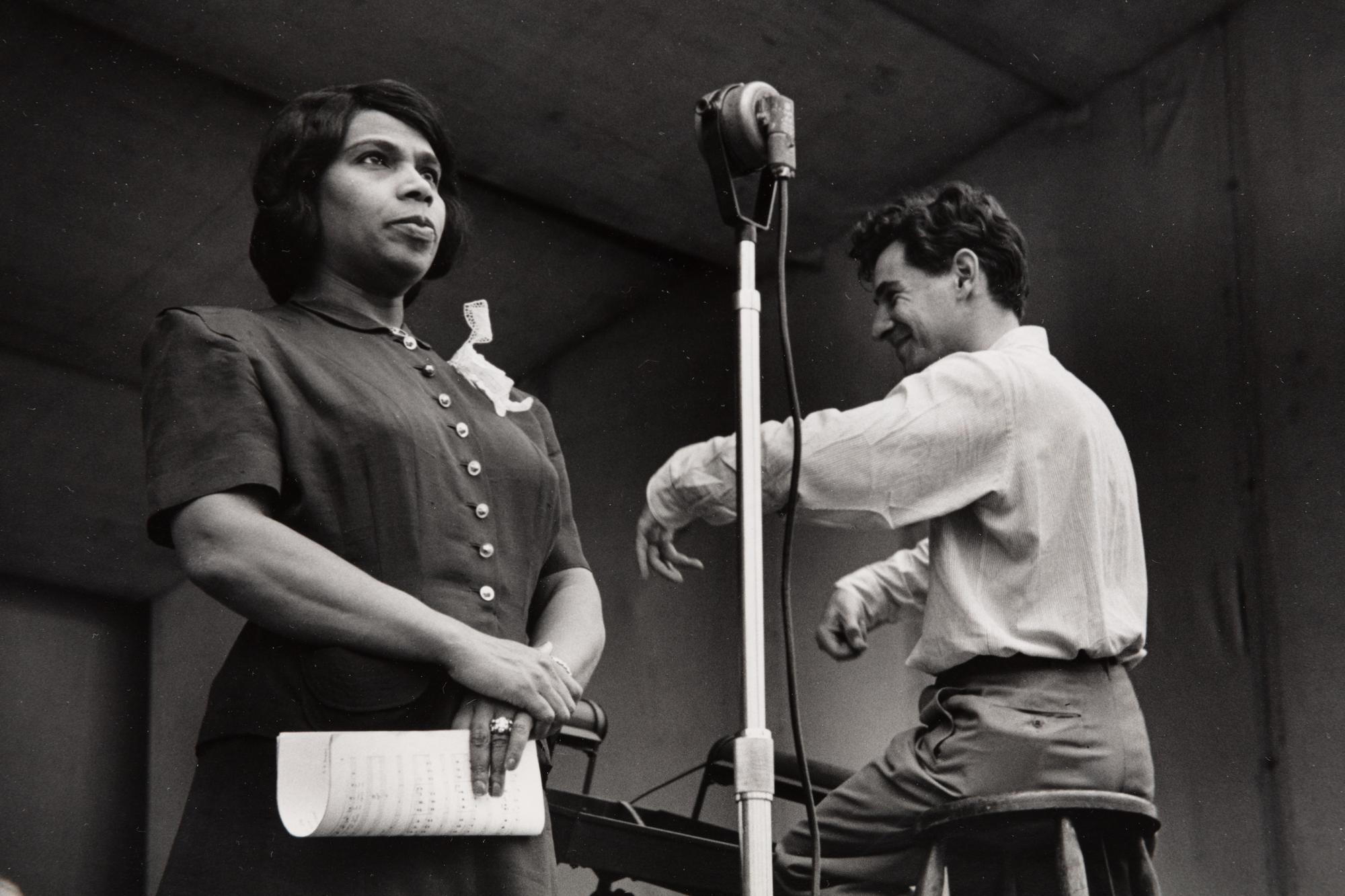 Ruth Orkin (1921-1985) Marian Anderson and Leonard Bernstein, Lewisohn Stadium, New York, 1947