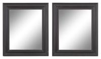 A Pair of Flemish Style Ebonized Ripple Molded Mirrors