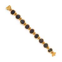 YELLOW GOLD AND COIN BRACELET