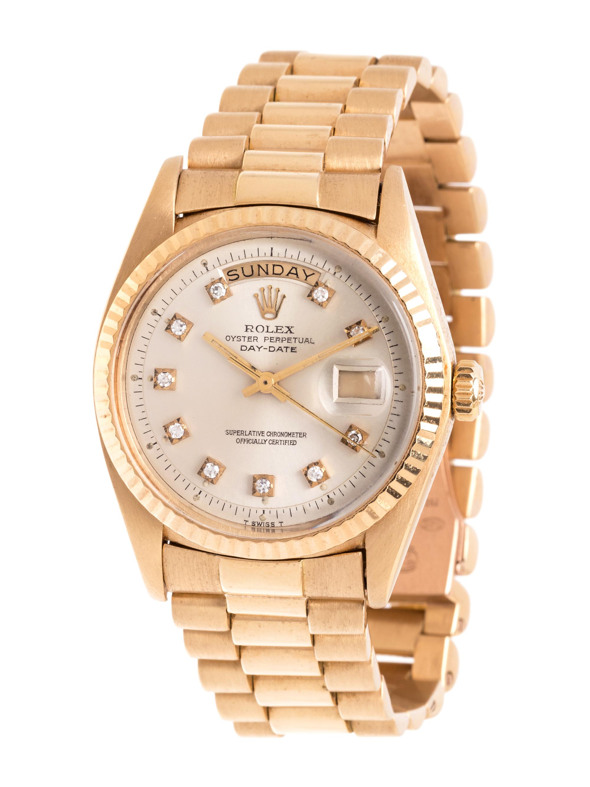 ROLEX, 18K YELLOW GOLD AND DIAMOND REF. 1803 'OYSTER PERPETUAL DAY-DATE' WRISTWATCH