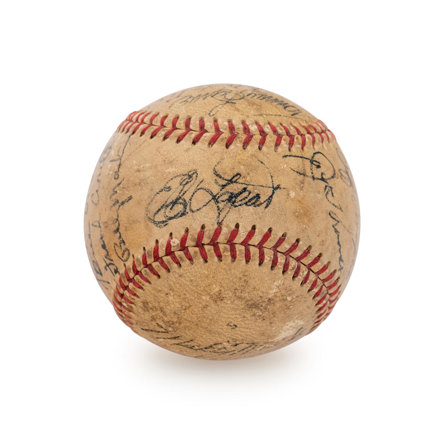 A 1951 World Series Champion New York Yankees Team Signed Autograph Baseball (Beckett Authentication Services) - 27 Signatures