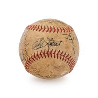 A 1951 World Series Champion New York Yankees Team Signed Autograph Baseball (Beckett Authentication Services) - 27 Signatures
