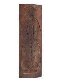 A Pair of Large Carved Wood Figural Butter Biscuit Molds