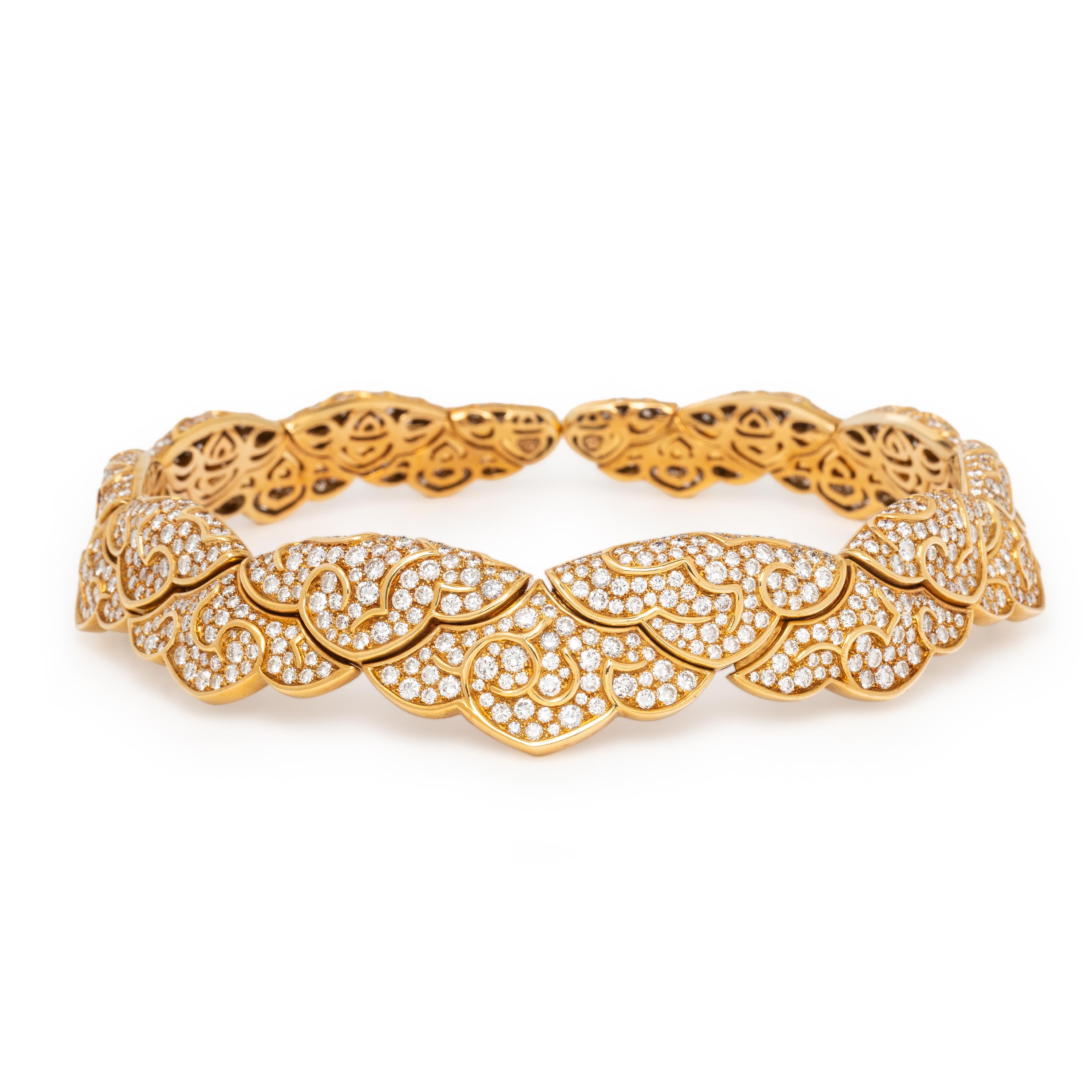 Marina B, Diamond and Yellow Gold 'Esclave' Choker Necklace