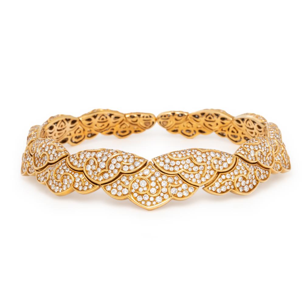 Marina B, Diamond and Yellow Gold 'Esclave' Choker Necklace