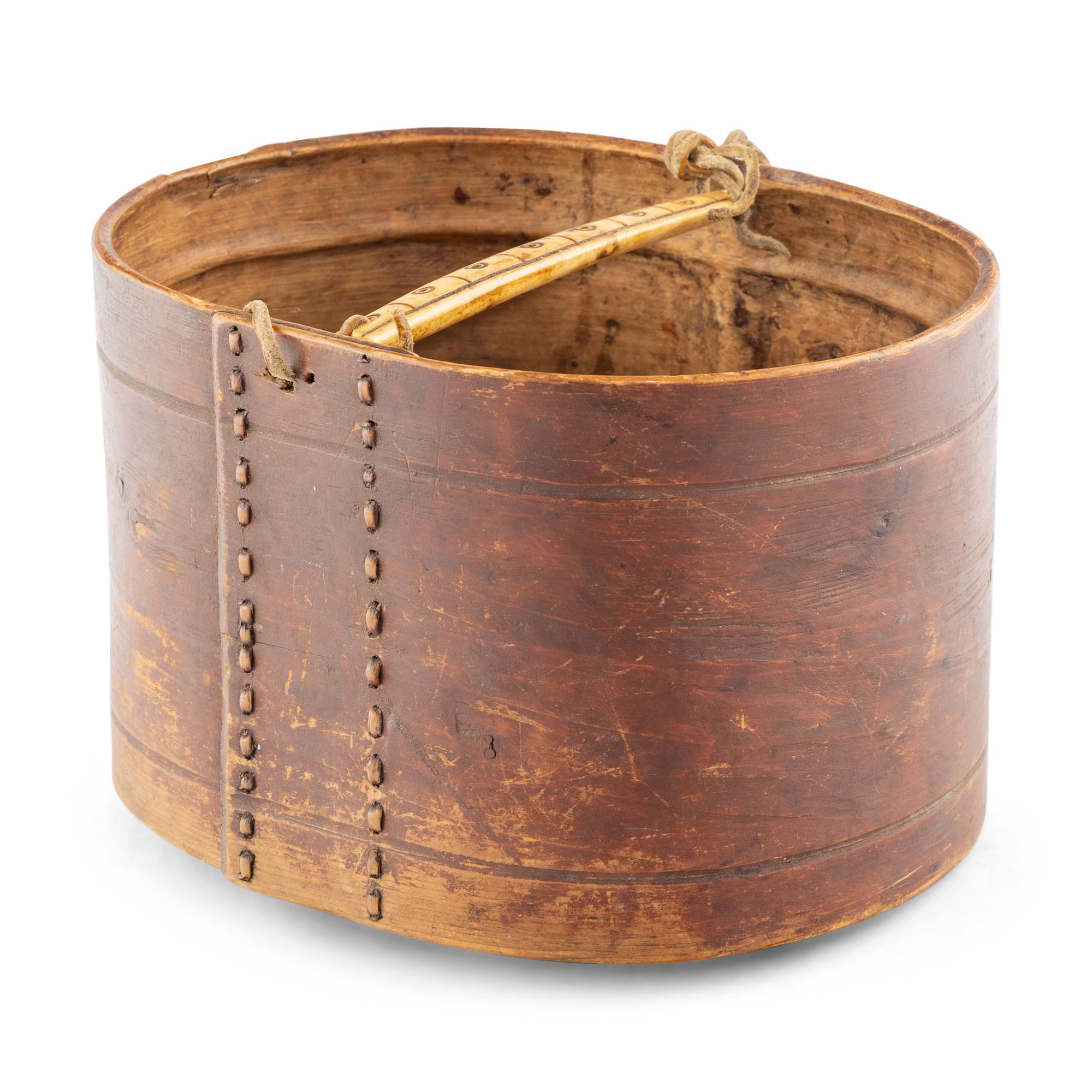 Yup'ik Bentwood Bucket, with Handle