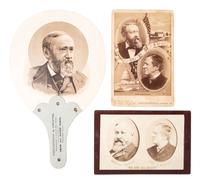 [HARRISON, Benjamin]. Cabinet cards and campaign ephemera, comprising:
