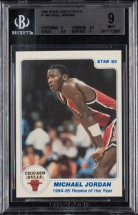 A 1984-85 Star Last 11 Rookies of The Year Michael Jordan Basketball Card (BGS 9 MINT)