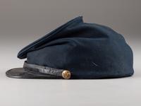 [CIVIL WAR]. 53rd Pennsylvania forage cap with insignia and II Corps, 1st Division badge.