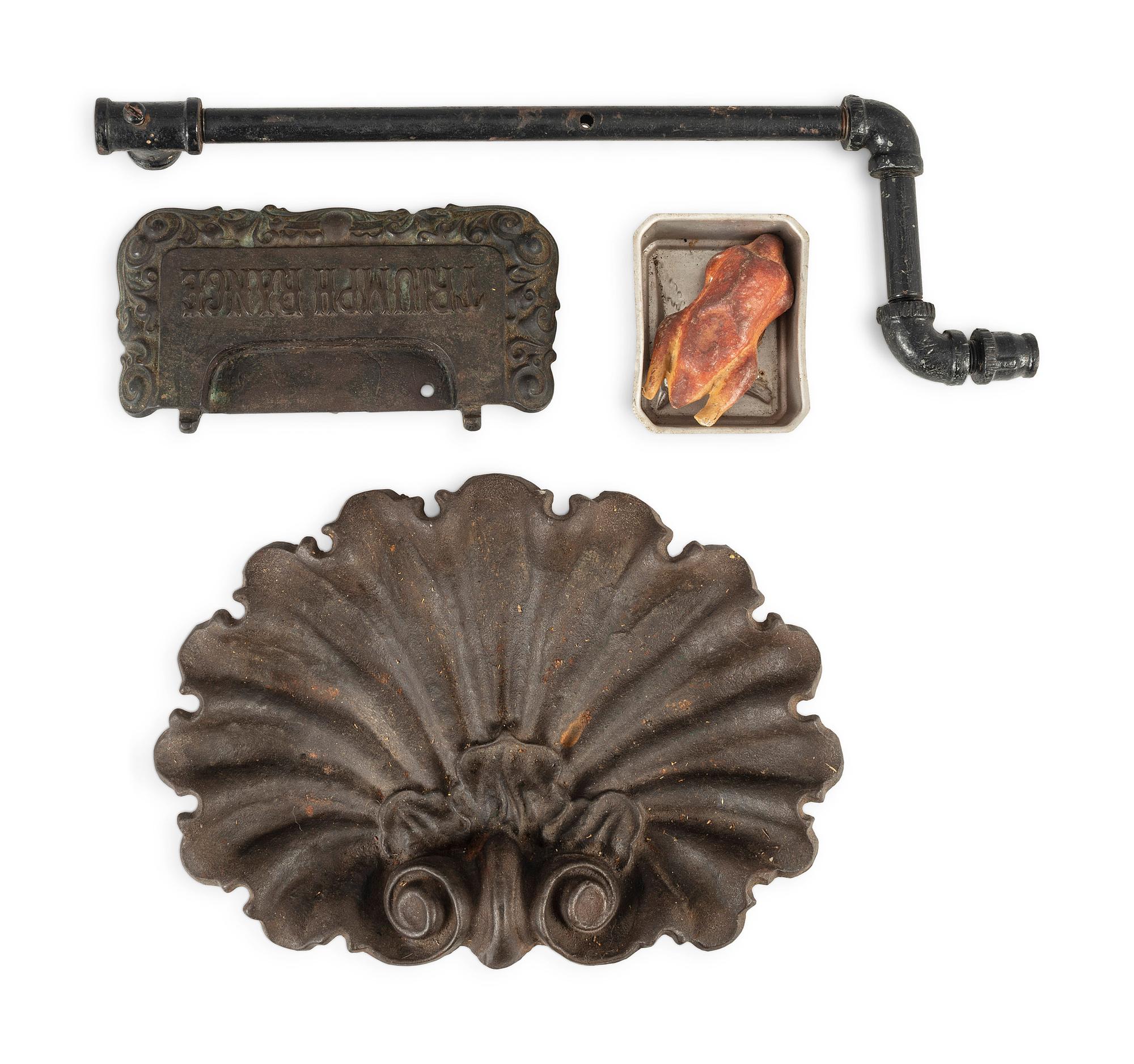 A 'Triumph' Range Salesman's Sample or Child's Toy Cast Iron Stove