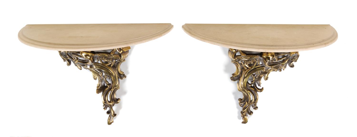 Two Louis XVI Gilt Metal Chenets