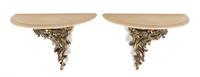 Two Louis XVI Gilt Metal Chenets