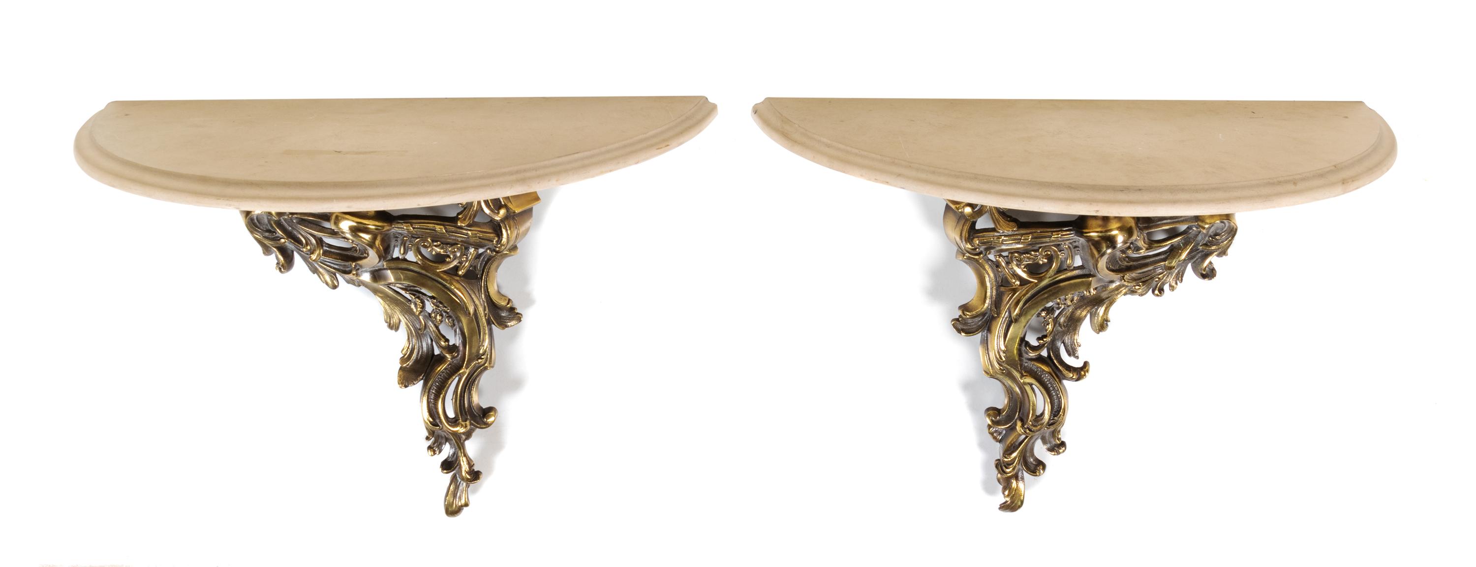 Two Louis XVI Gilt Metal Chenets