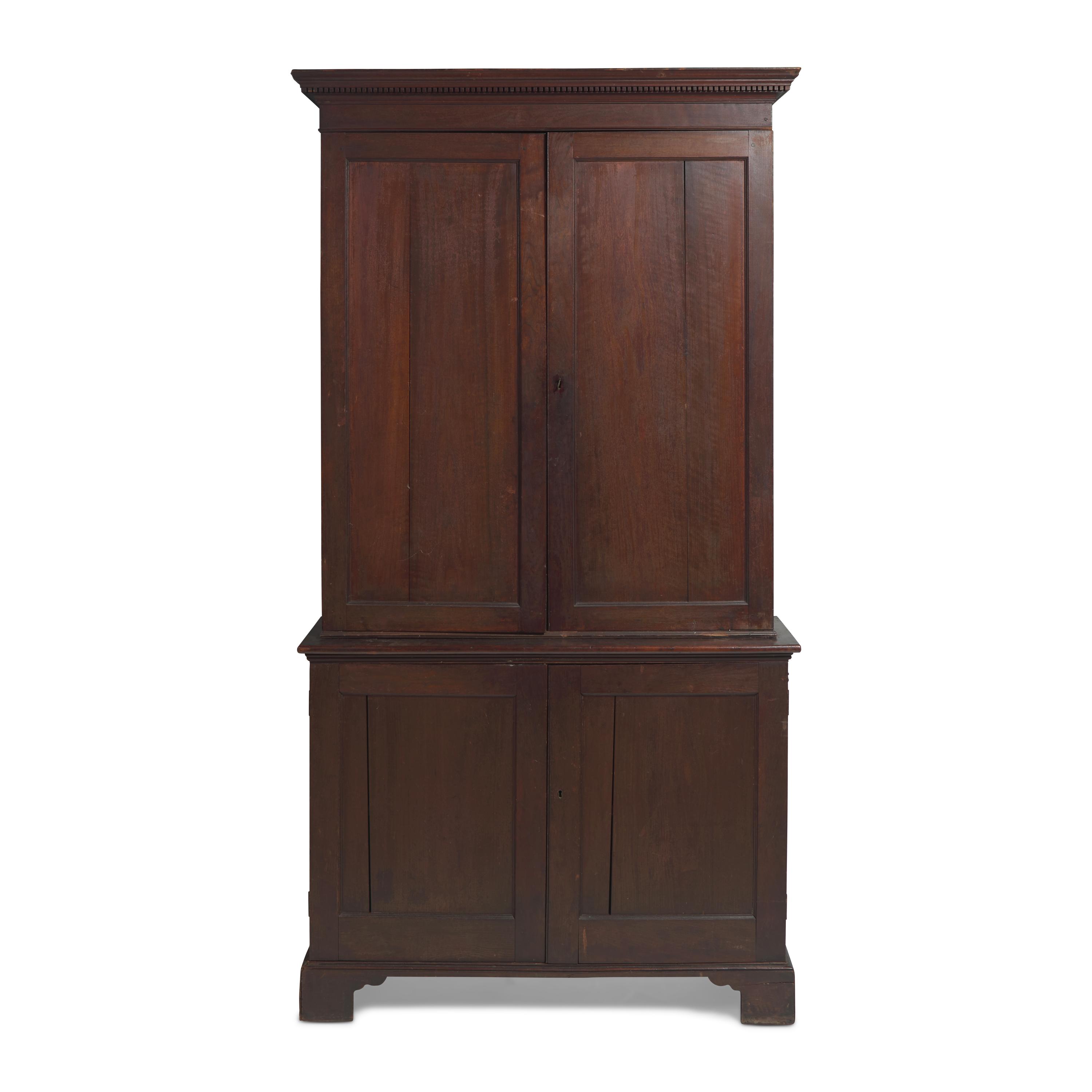 A Chippendale Carved Walnut Bookcase