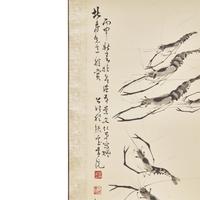 Five Chinese Hanging Scroll Paintings and Four Calligraphy Dedicated to Huang Beishou (1913-2000) — 黃北壽舊藏書畫一組九件