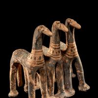 Three Attic Terracotta Horses