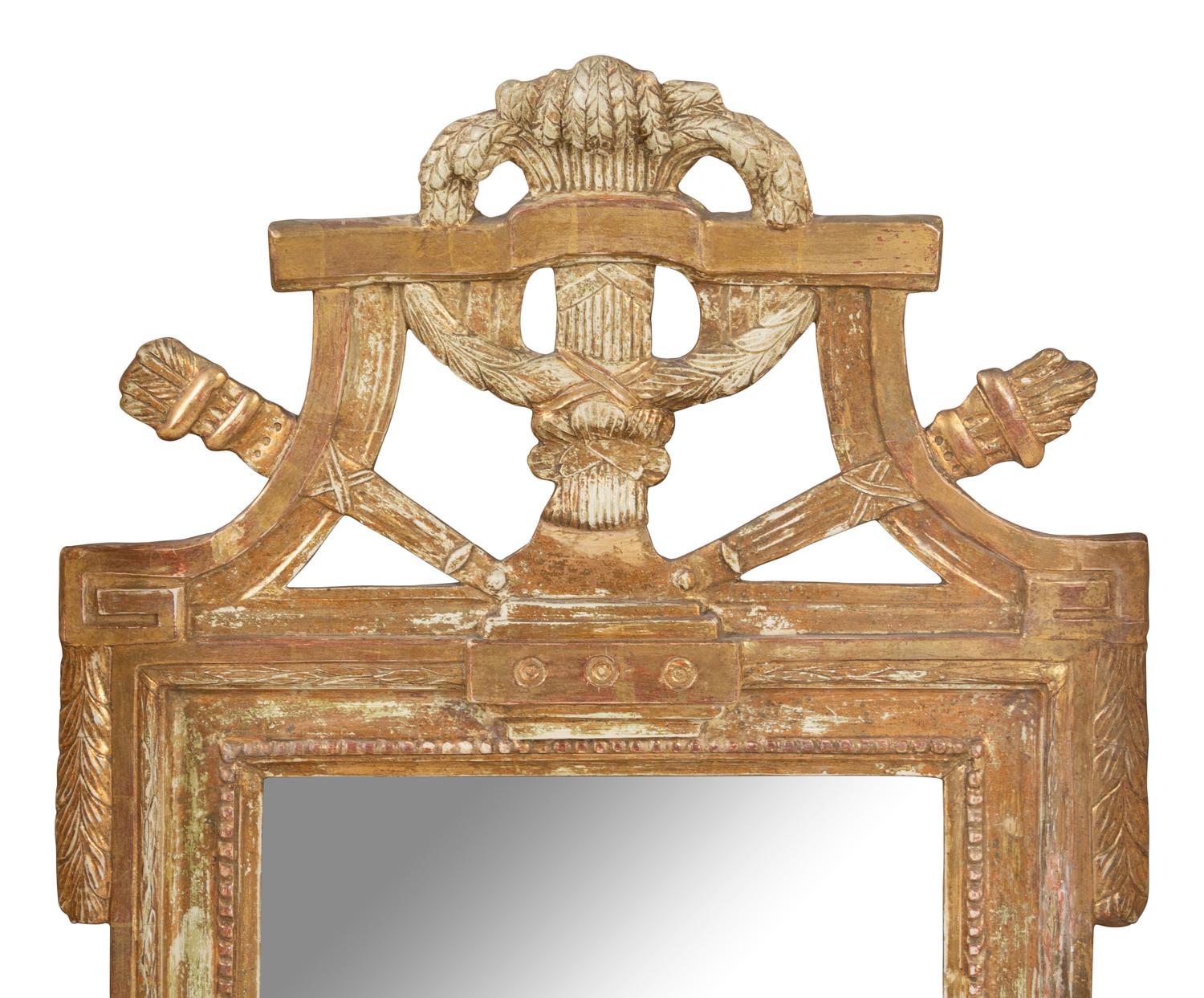 A Swedish Neoclassical Giltwood Mirror