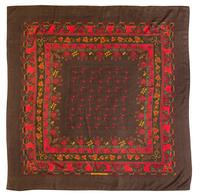 An Hermes Silk and Cashmere Shawl, 55" x 55".