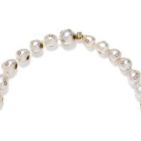 CHRISTOPHER WALLING, CULTURED BAROQUE PEARL, DIAMOND AND PERIDOT NECKLACE