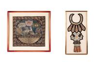 Six Embroidered Silk Rank Badges and a Cloud Collar