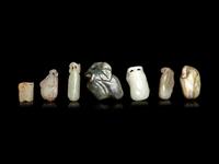 Seven Chinese Jade Carvings of Melons