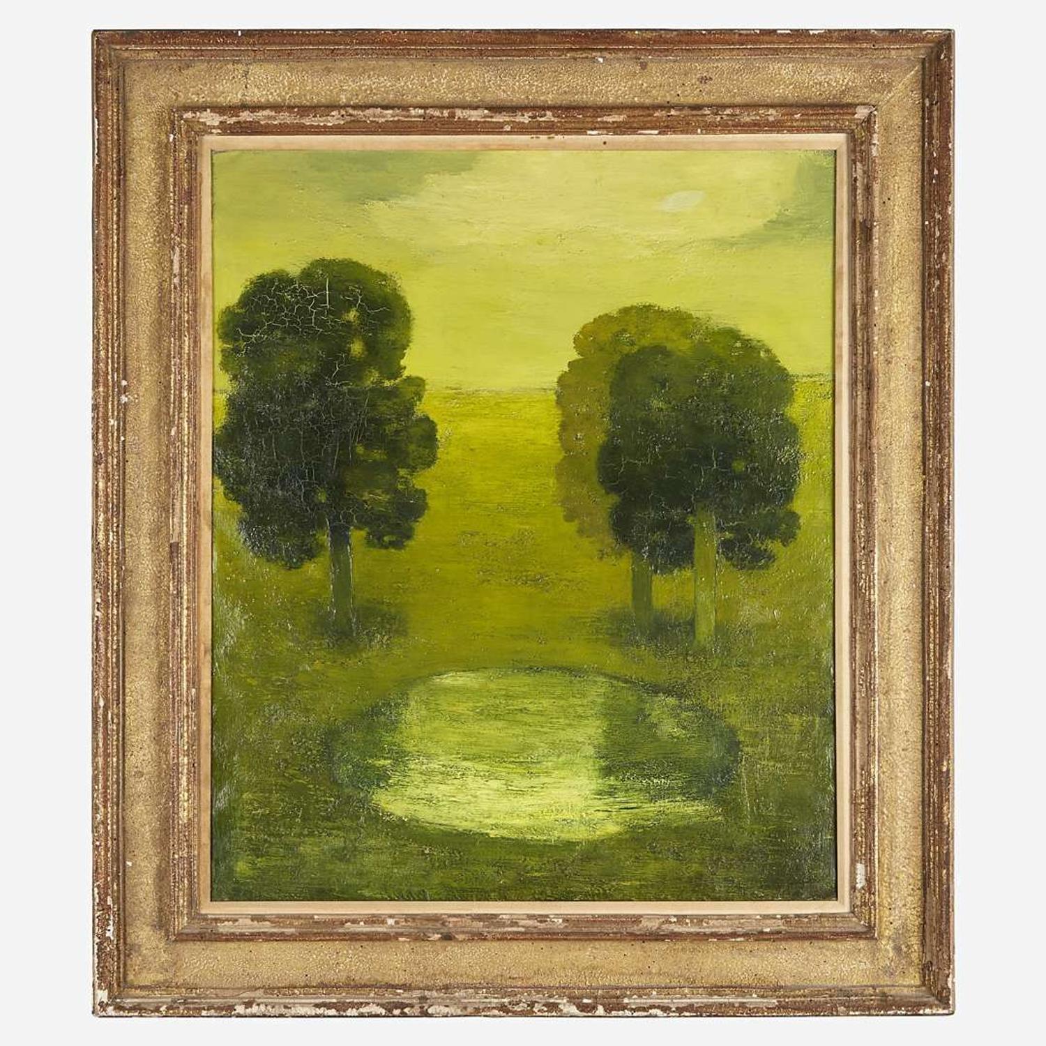 Albert York (American, 1928–2009) Reflections in the Pond