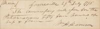 [Presidential] Harrison, William Henry. Manuscript Document, signed