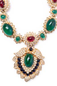 Kenneth Jay Lane Wreath Necklace and Weinberg Ear Clips
