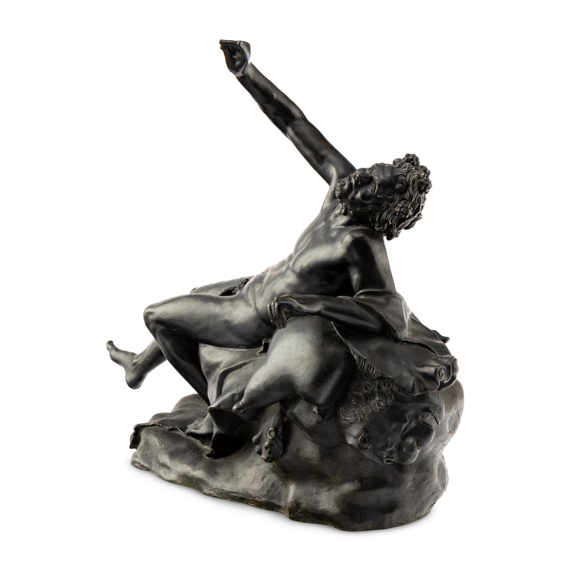 An Italian Bronze Figure of Drunk Silenus